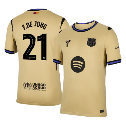 F.DE JONG #21 Barcelona Away Soccer Jersey 2025/26 - UCL