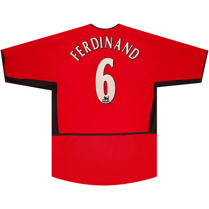 Ferdinand #6 Retro Manchester United Heimtrikot 2002/04