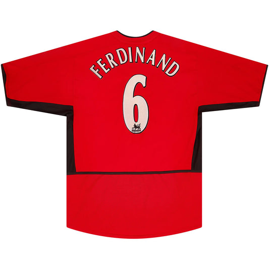 Ferdinand #6 Retro Manchester United Heimtrikot 2002/04