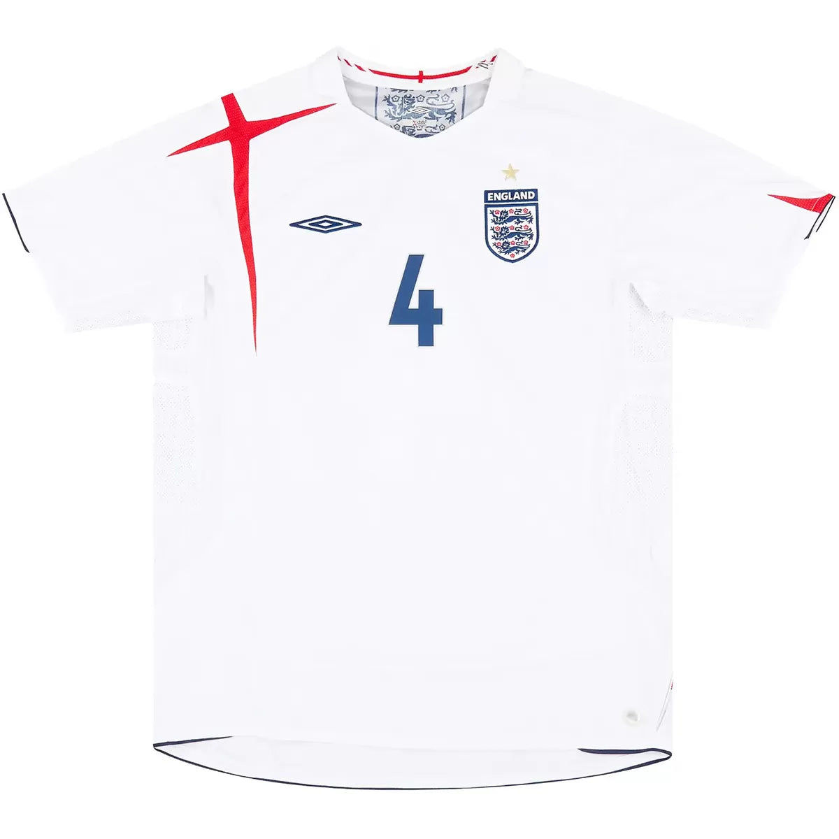 Gerrard #4 Retro Engeland 2006 thuisshirt voetbalshirt