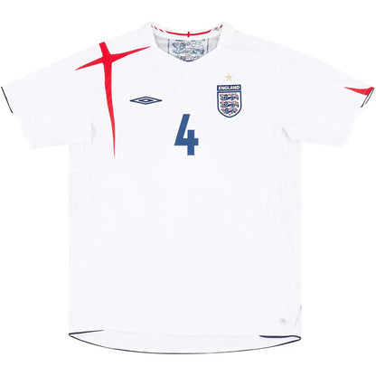 Gerrard #4 Retro Engeland 2006 thuisshirt voetbalshirt