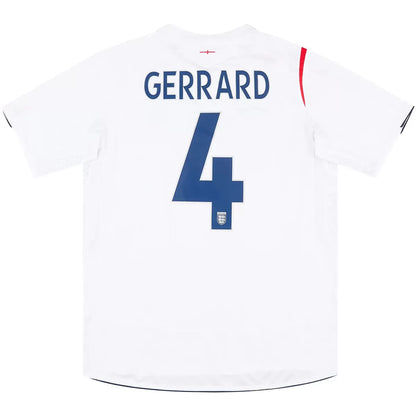 Gerrard #4 Retro Engeland 2006 thuisshirt voetbalshirt