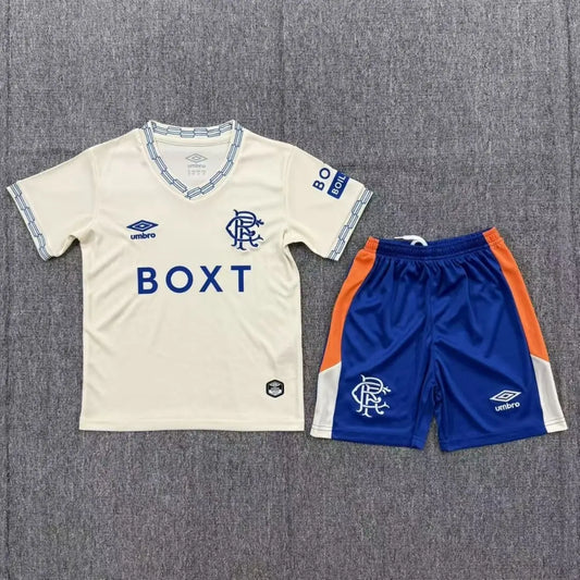 Equipación visitante para niños del Glasgow Rangers (camiseta y pantalones cortos) 2026/27