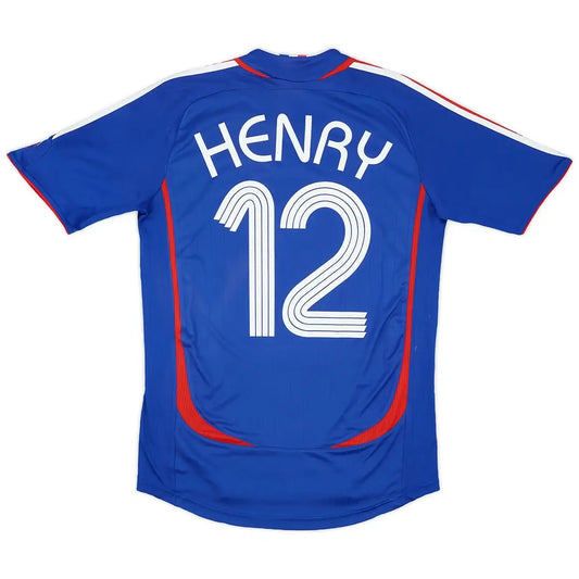 Ρετρό φανέλα ποδοσφαίρου Γαλλίας 2006 HENRY #12 εντός έδρας