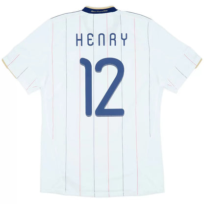 Camiseta de fútbol retro de visitante de HENRY #12 Francia 2010