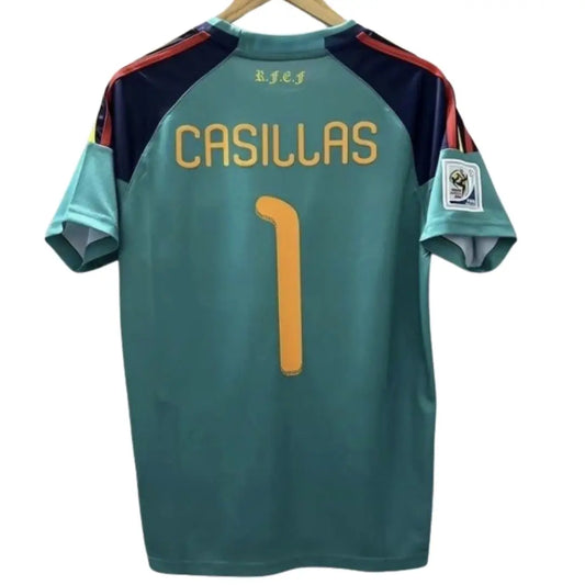 IKER #1 Spanien 2010 Torwart-Retro-Fußballtrikot