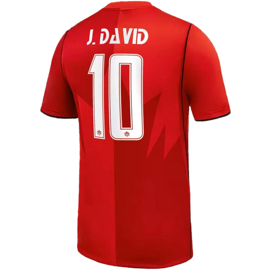 J. DAVID #10 Canada Home Football Jersey 2026 World Cup