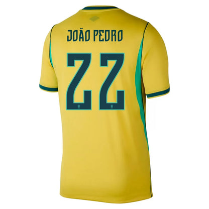 JOÃO PEDRO #22 Brazil Home Soccer Jersey 2026 World Cup