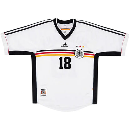 KLINSMANN #18 Tyskland 1998 Hjemmedrakt Retro Fotballdrakt
