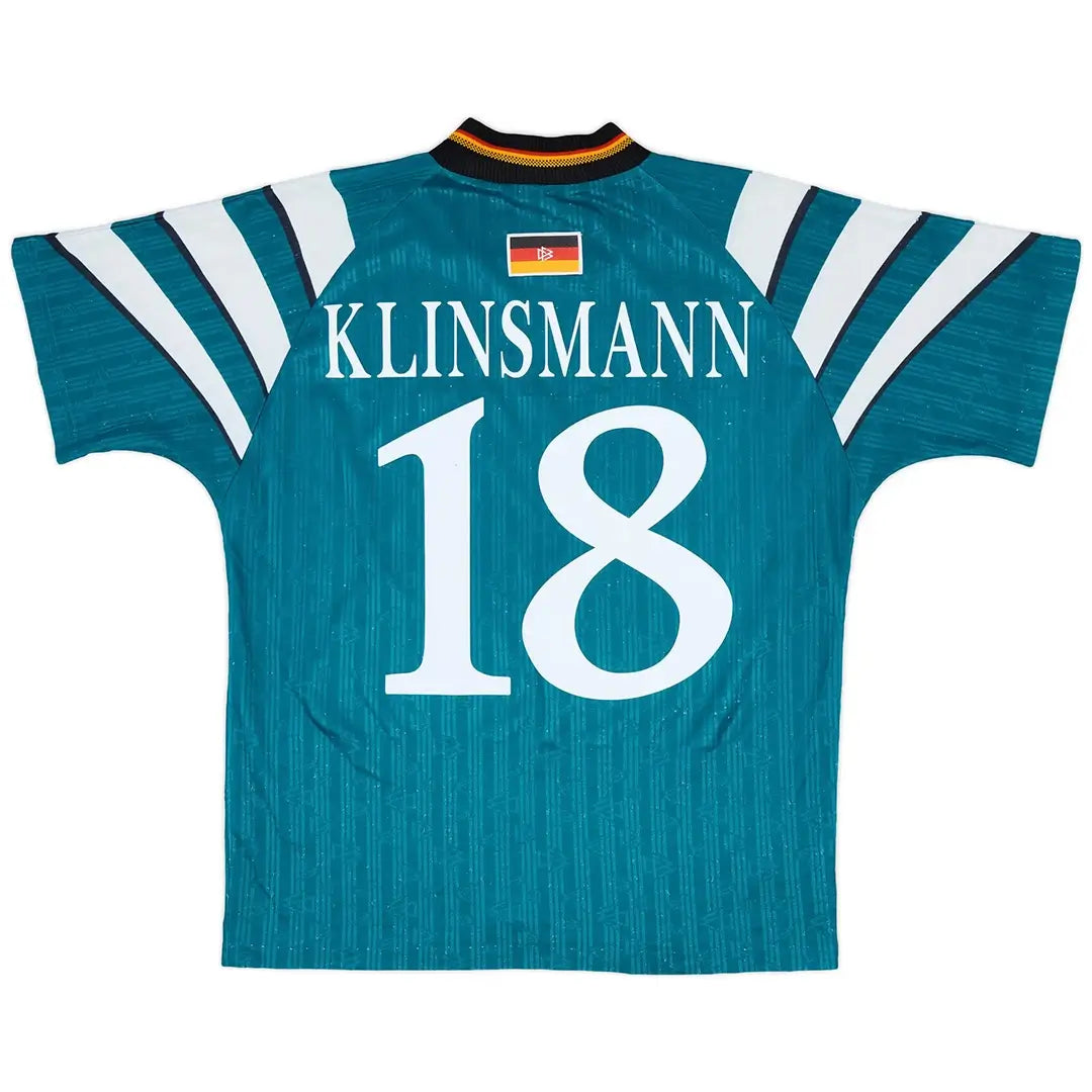 Retro KLINSMANN #18 Germany Away Football Jersey Euro Cup 1996