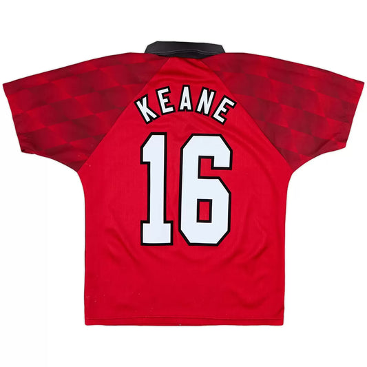 Camiseta retro local del Manchester United 1996/98 de KEANE #16