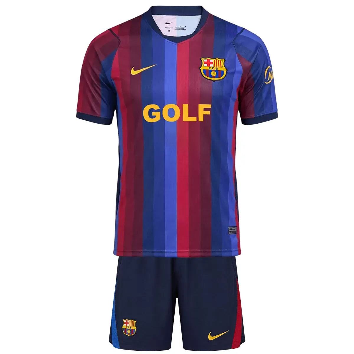 Kid's Barcelona x Golf Wang Home Soccer Kit 2026/27 - Jersey+Shorts
