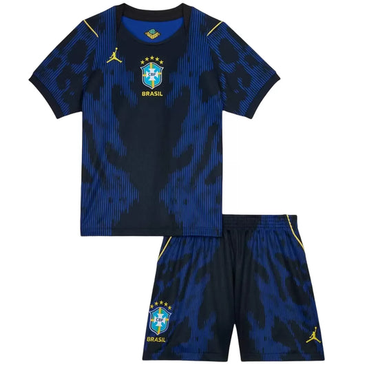 Brasilien Auswärtstrikot-Set für Kinder 2026 Weltmeisterschaft – Trikot + Shorts