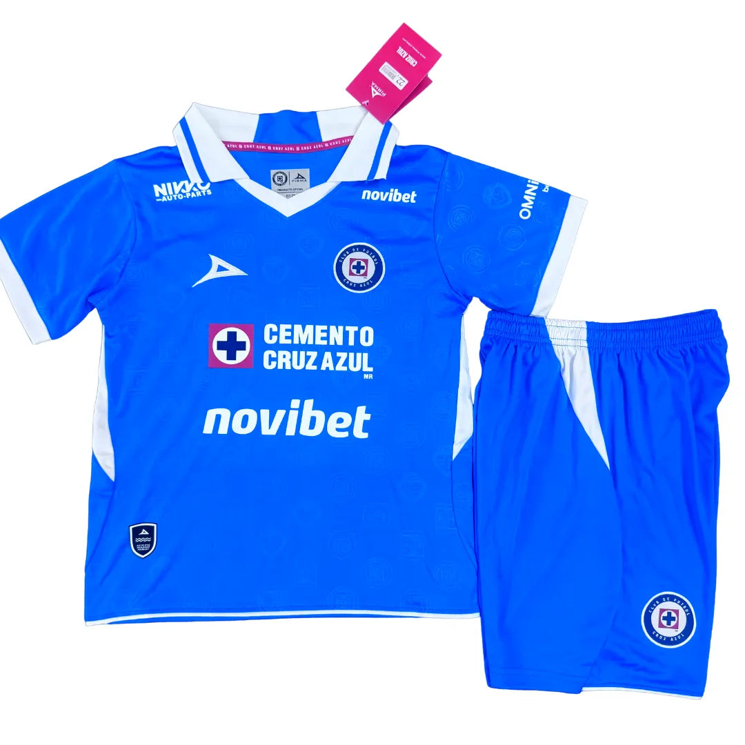 Kid's Cruz Azul Home Soccer Kit - Jersey+Shorts 2026/27