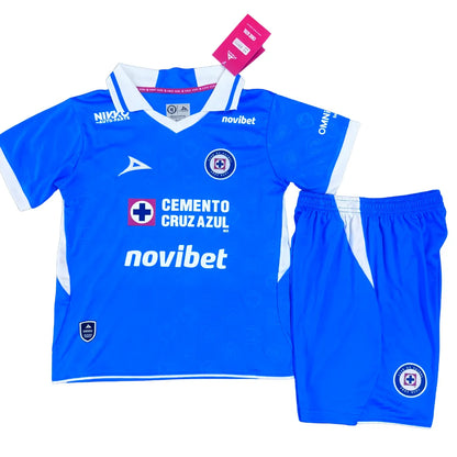 Kid's Cruz Azul Home Soccer Kit - Jersey+Shorts 2026/27