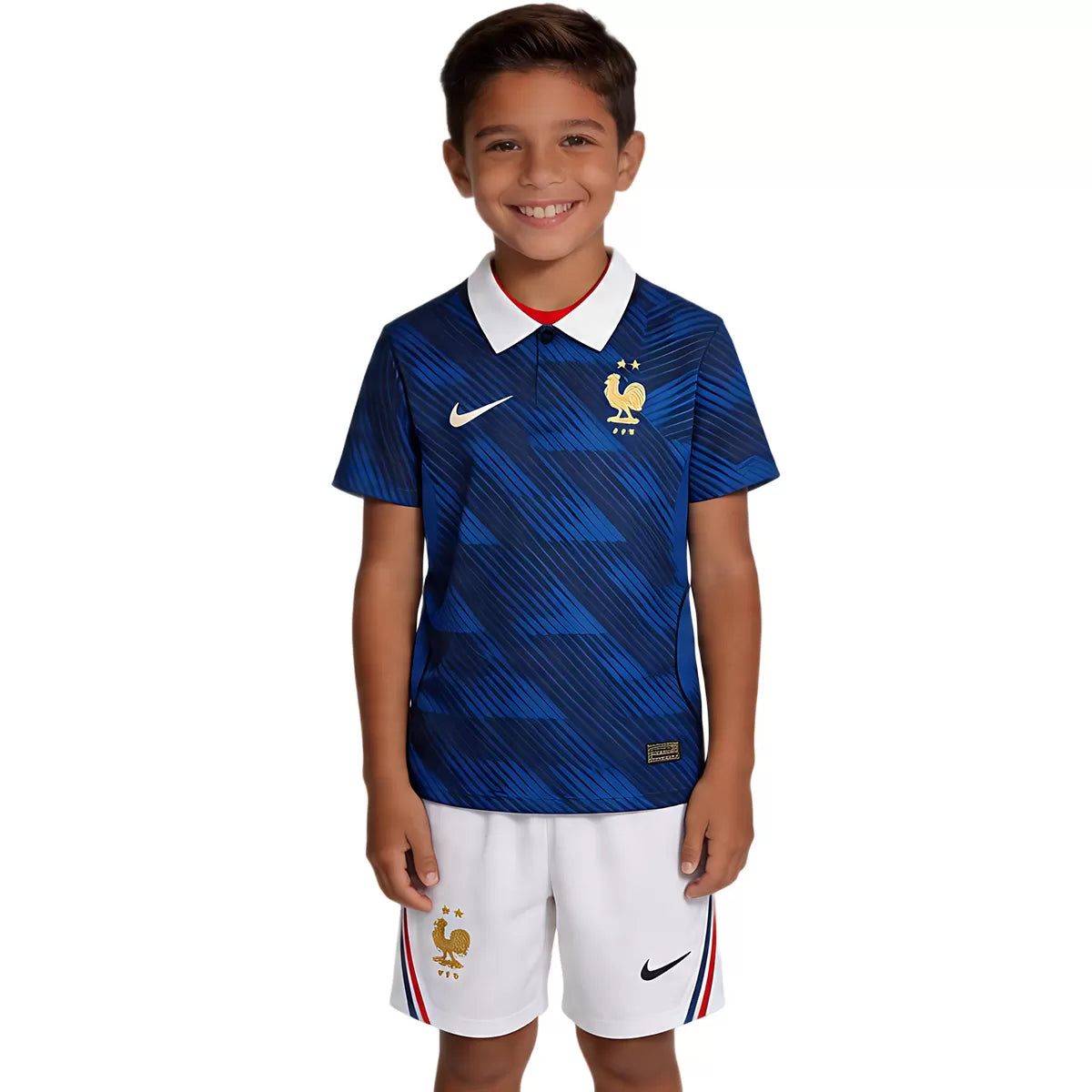 フランス代表 キッズ用サッカーホームユニフォーム - シャツ＆パンツ 2026