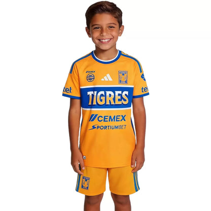 Kid's Tigres UANL Home Kit - Jersey+Shorts 2026/27