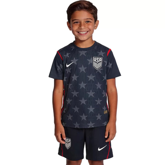 Conjunto de fútbol de visitante (camiseta+pantalones cortos) USMNT para niños 2026