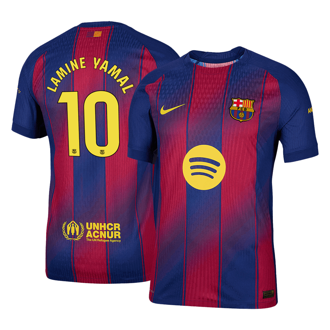 LAMINE YAMAL #10 Barcelona Thuis Spelersversie Voetbalshirt 2025/26