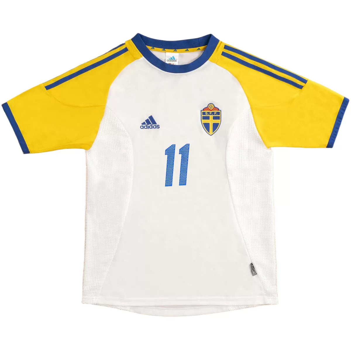 Camiseta de fútbol retro de LARSSON #11, segunda equipación de Blågult, Copa Mundial 2002