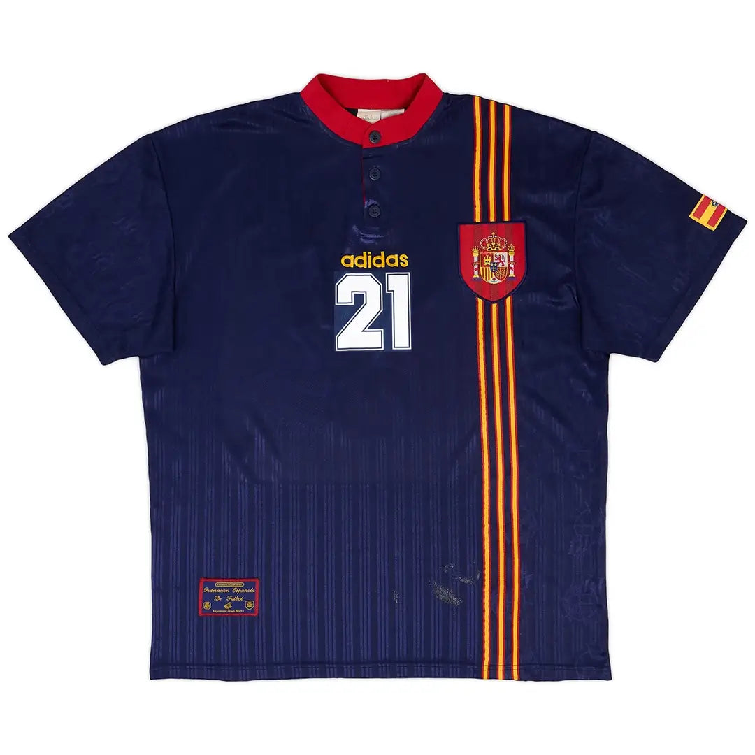 LUIS ENRIQUE #21 Spania 1996 bortedrakt retro-fotballdrakt