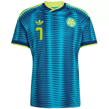 Maillot de Foot Extérieur Luis Diaz #7 Colombie Coupe du Monde 2026