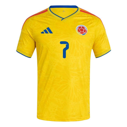 Luis Díaz #7 Colombia hjemmedrakt for fotball-VM 2026