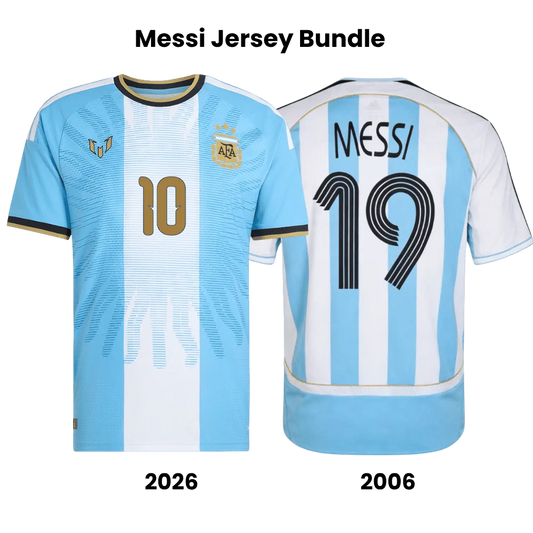 MESSI #19 Argentina Home Jersey 2006 & MESSI #10 Argentina x Messi Soccer Jersey 2026