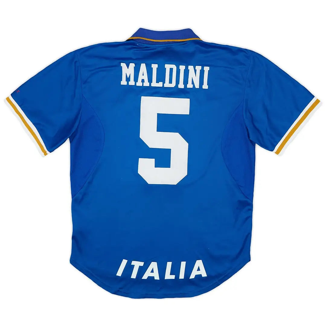 Maldini #5 Italien 1996 Heim-Retro-Fußballtrikot