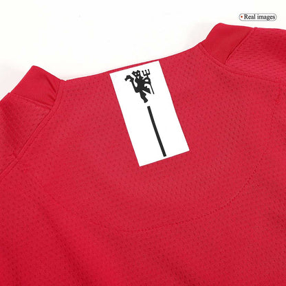 Maillot de football rétro à manches longues domicile de Manchester United pour la finale de la Ligue des champions 2007/08