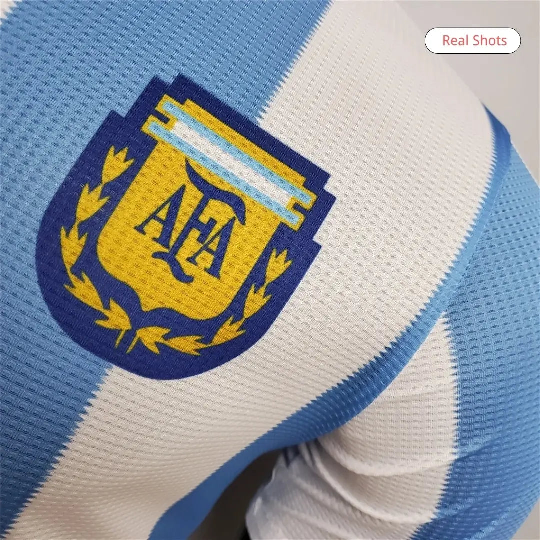 Maillot de football rétro domicile de Maradona n° 10 Argentine 1986 - Version joueur