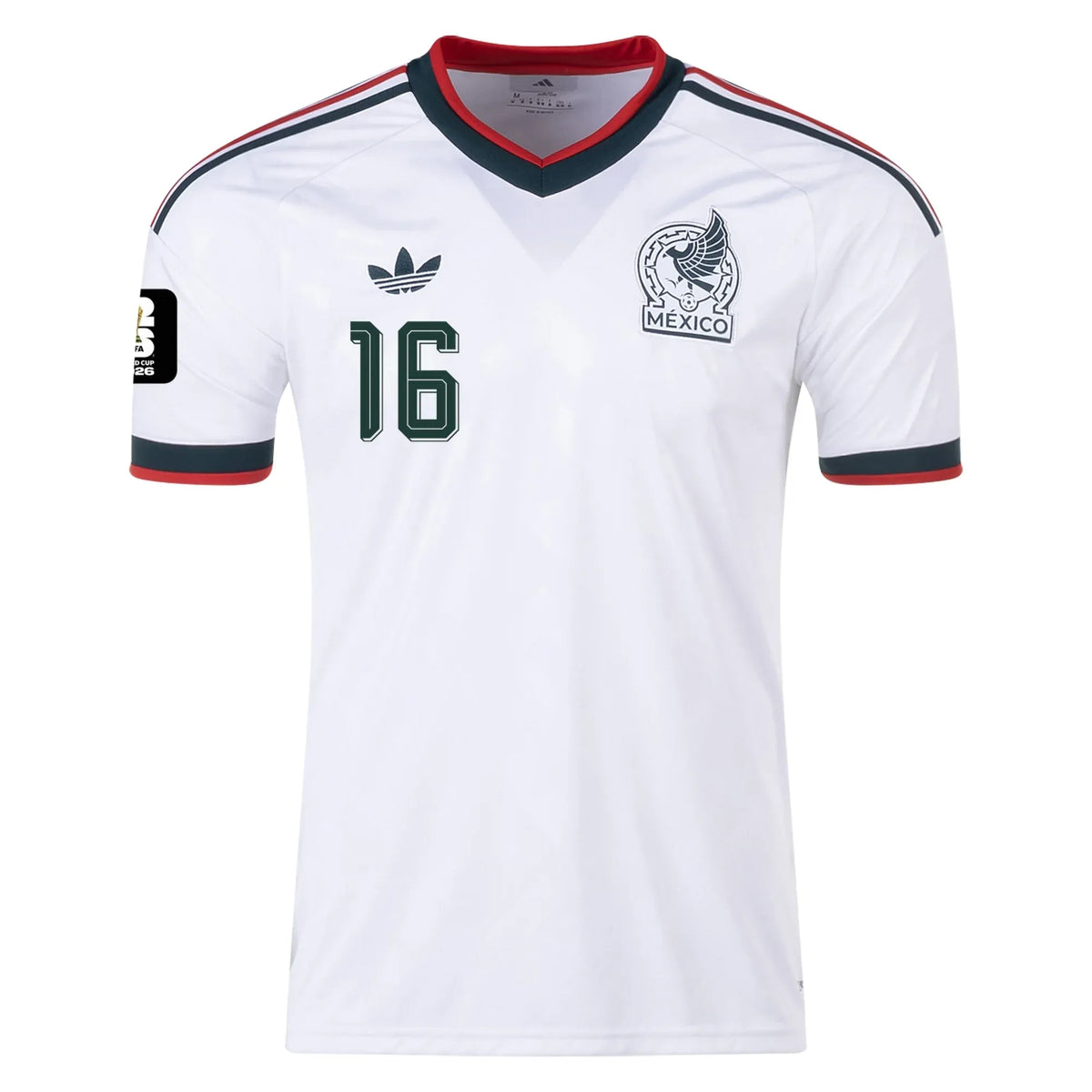 J. Quiñones #16 Mexiko Auswärtstrikot Fußball-Weltmeisterschaft 2026