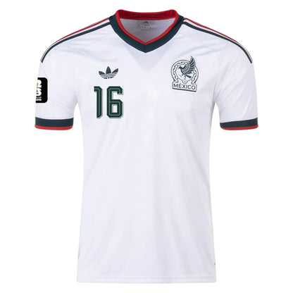 J. Quiñones #16 Mexiko Auswärtstrikot Fußball-Weltmeisterschaft 2026