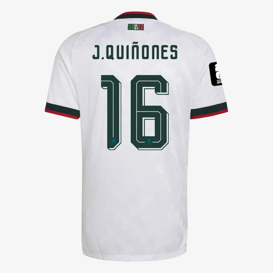J.キニョネス #16 メキシコ代表 アウェイ 選手用 2026 ワールドカップ サッカーユニフォーム