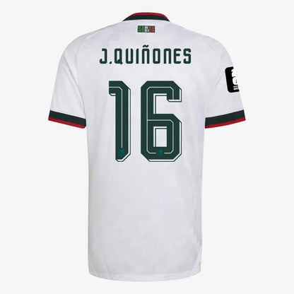 J.キニョネス #16 メキシコ代表 アウェイ 選手用 2026 ワールドカップ サッカーユニフォーム