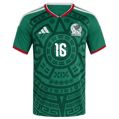 J.Quiñones #16 Mexico thuisshirt voetbalshirt WK 2026
