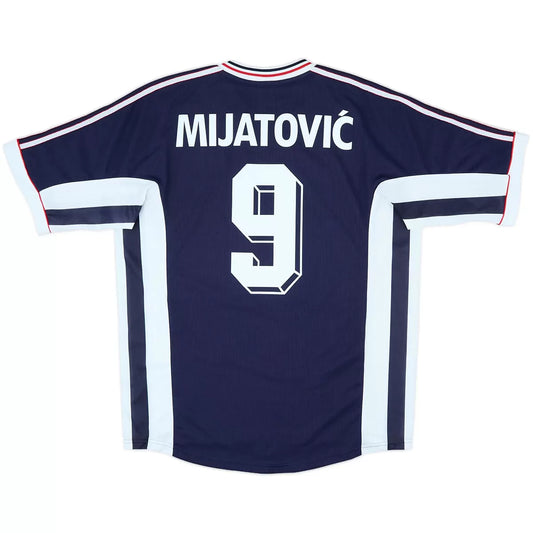 Mijatović #9 Yugoslavia 1998 Home Retro Football Jersey