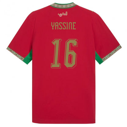 Επίσημη φανέλα ποδοσφαίρου Μαρόκου, Yassine #16, Παγκόσμιο Κύπελλο 2026