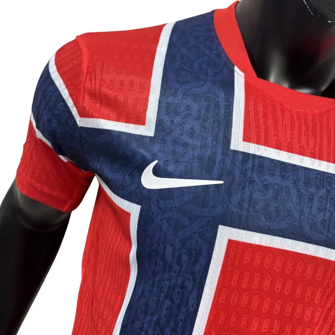 Maillot de football version joueur domicile Norvège Coupe du Monde 2026