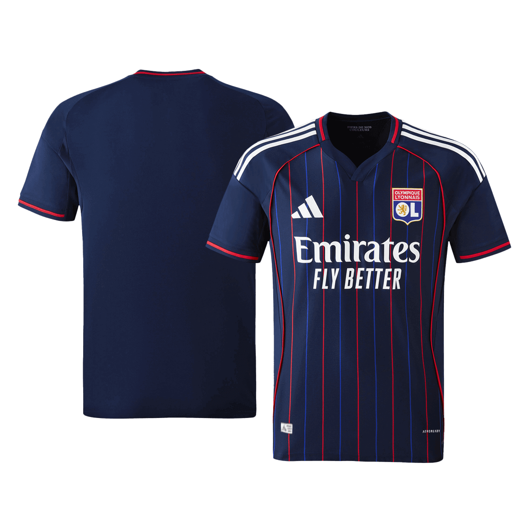 Maillot de football de l'Olympique Lyonnais version joueur extérieur 2025/26