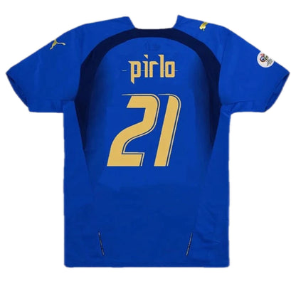 PIRLO #21 Italia 2006 hjemmedrakt i retrostil