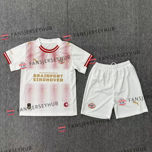 Kit de foot extérieur PSV Eindhoven enfant - Maillot+Short 2025/26