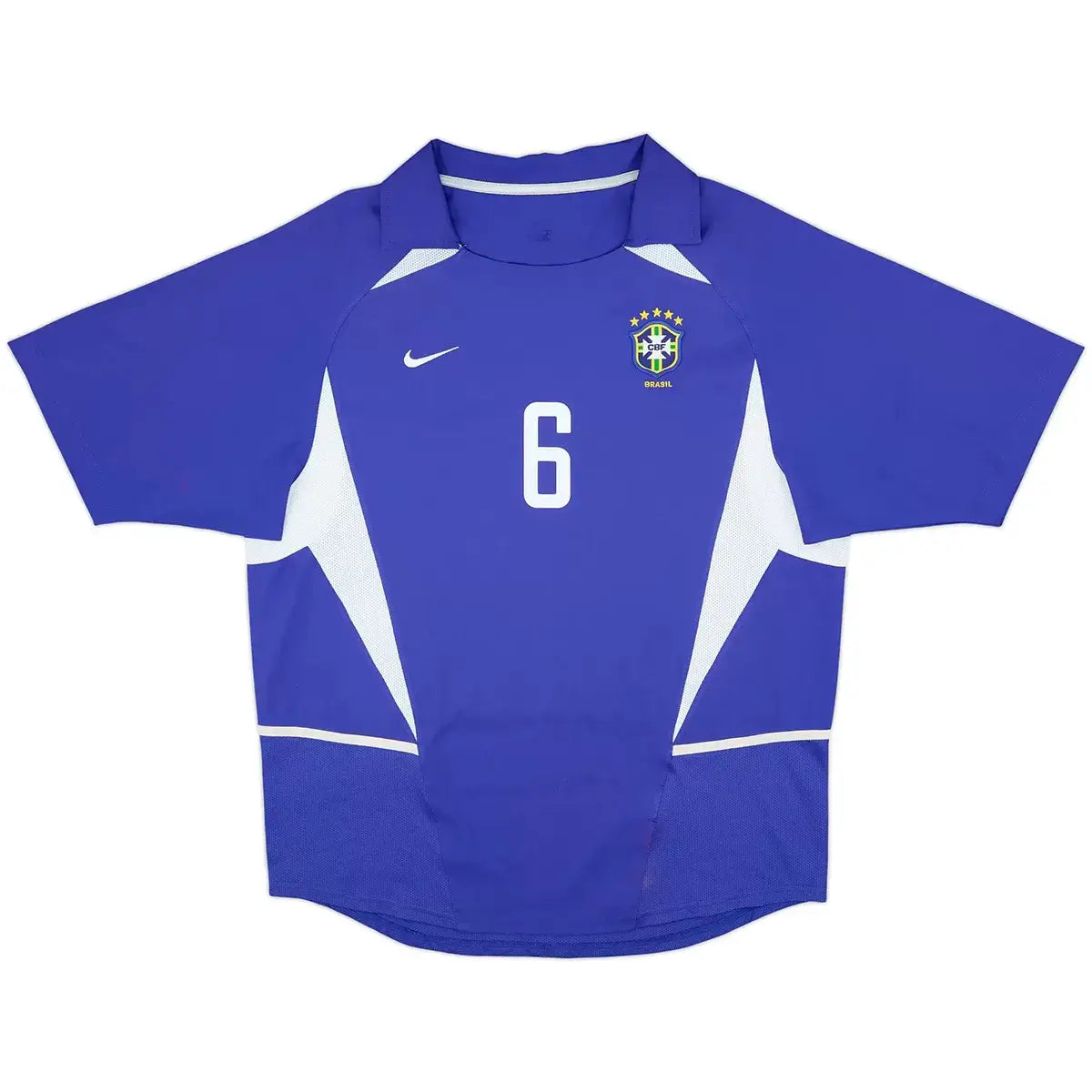 Maillot de football R.Carlos #6 Brésil 2002 extérieur rétro