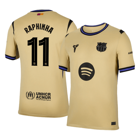 RAPHINHA #11 Barcelona Away Soccer Jersey 2025/26 - UCL