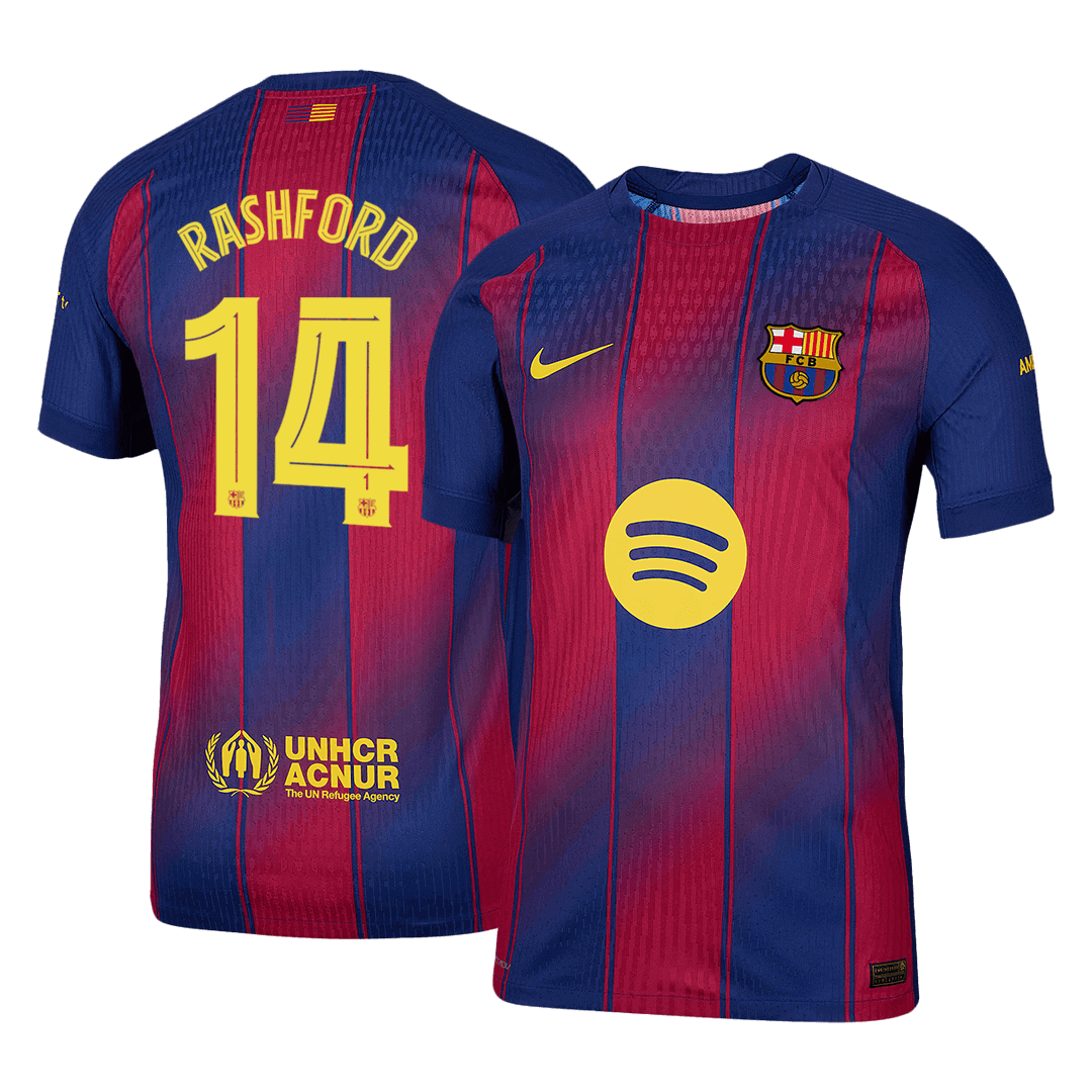 Camiseta de Rashford nº 14 del Barcelona, ​​versión jugador local, temporada 2025/26 - Champions League