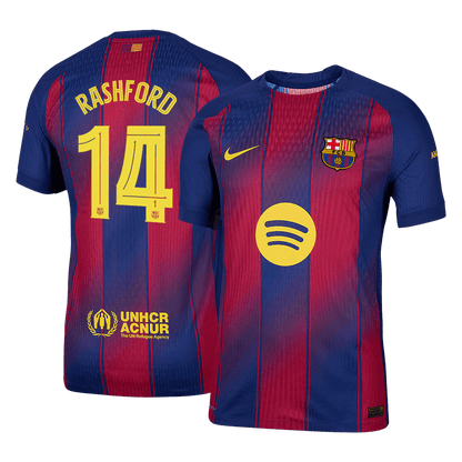 Camiseta de Rashford nº 14 del Barcelona, ​​versión jugador local, temporada 2025/26 - Champions League