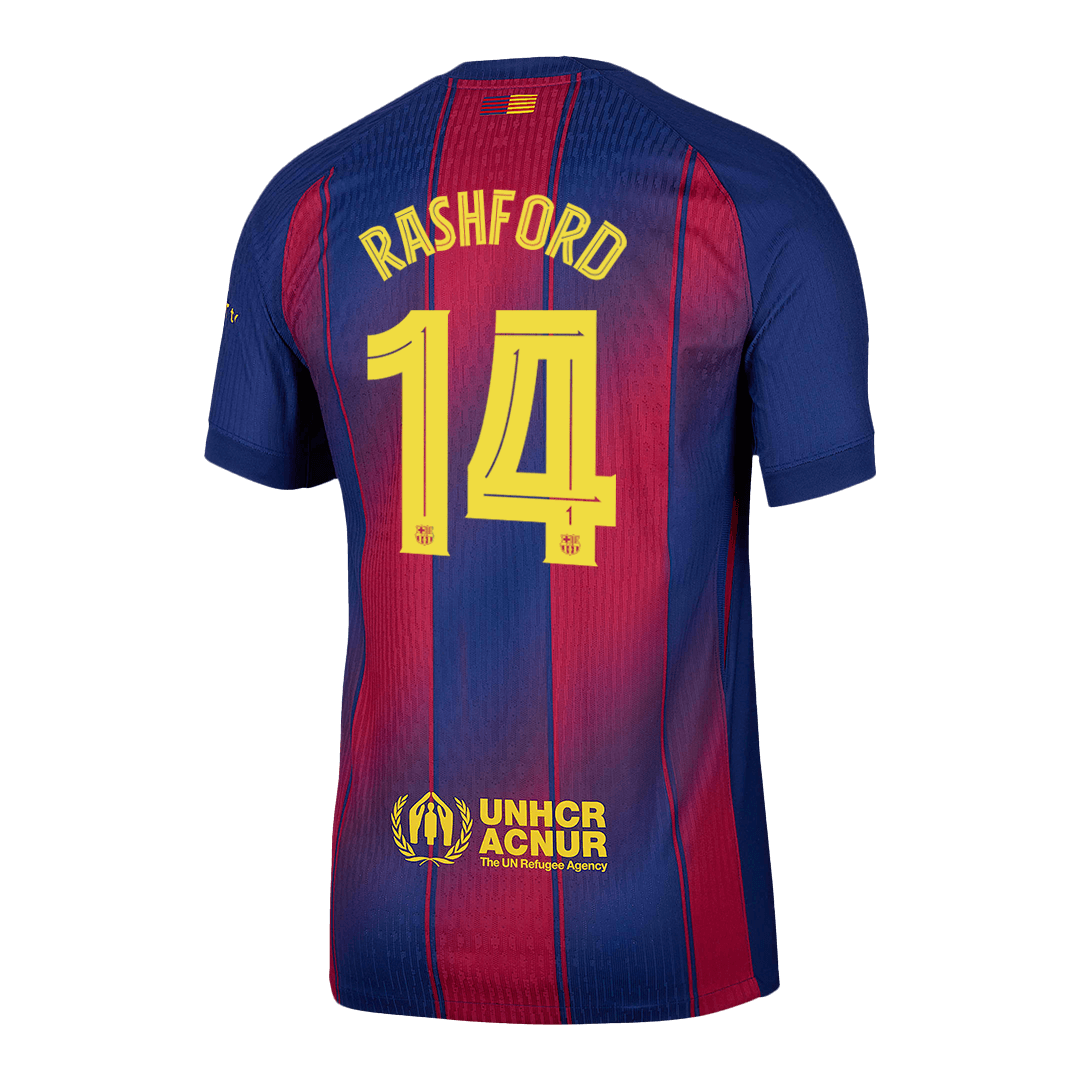 Camiseta de Rashford nº 14 del Barcelona, ​​versión jugador local, temporada 2025/26 - Champions League