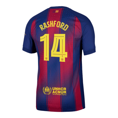 Camiseta de Rashford nº 14 del Barcelona, ​​versión jugador local, temporada 2025/26 - Champions League