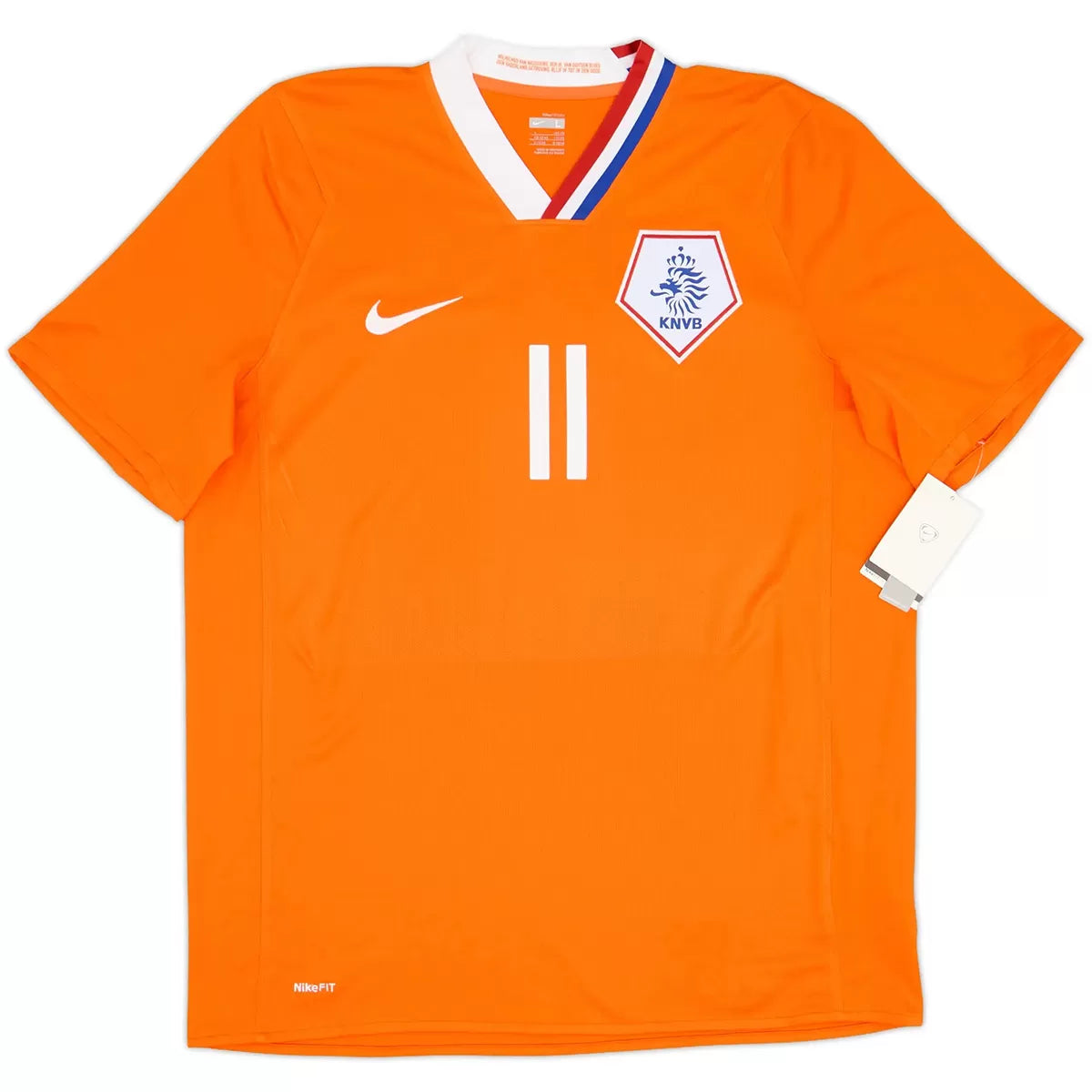 ROBBEN #11 Netherlands Euro 2008 Home Retro Soccer Jersey