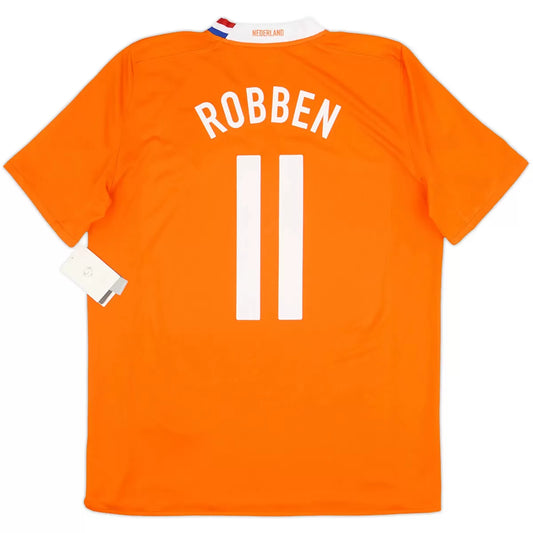 ROBBEN #11 Netherlands Euro 2008 Home Retro Soccer Jersey